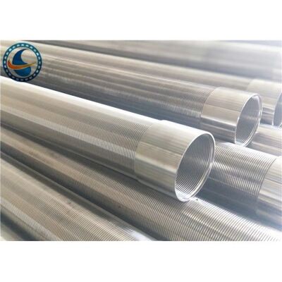 Full Welded Johnson Screen Pipe , Round Rod Based Vee Wire Screen