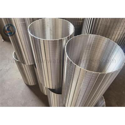V Shap Wire Wedge Wire Wound Rotary Drum Screen SUS 304 316l