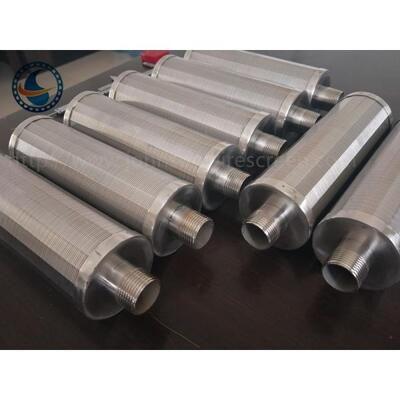 Stainless Steel 304 OD 76mm Wedge Wire Screen With M32 Male Thread
