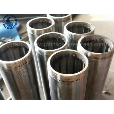 Stainless Steel Downhole Slotted Tube With M60×1.5mm Male Threaded Ends