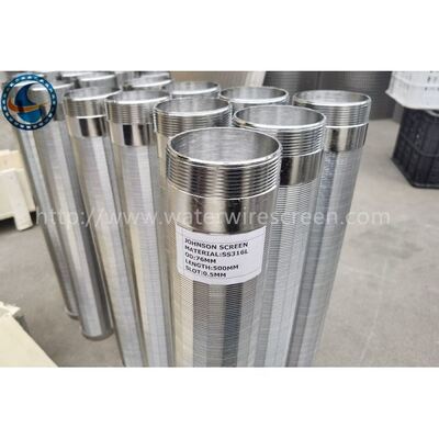 SS316L OD 76mm Johnson Continuous Slot Well Screen