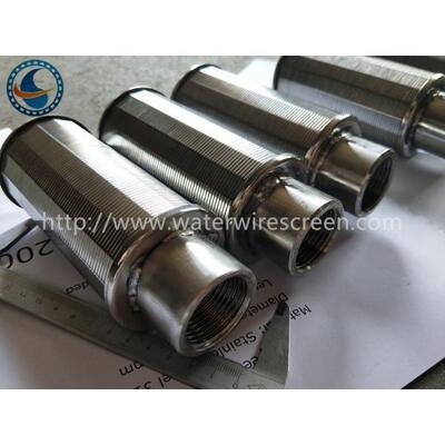 1" BSPT Female Threaded SS316L Continuous Slot Screen Nozzle For Resin Filter