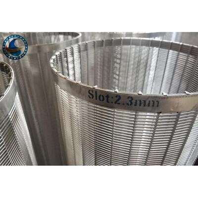 Length 1900mm Stainless Steel Vee Wire Screen Continuous Slot Opening