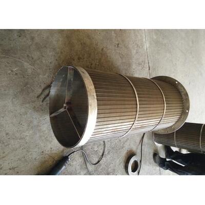 Industrial Rotary Screen Drum , Welded Wedge Wire Cylinder Screen