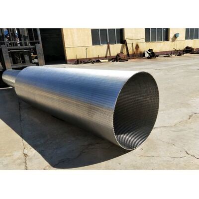 SS 316L Wedge Wire Sieve Filters / Rotating Drum Screen 520 Mm Dia
