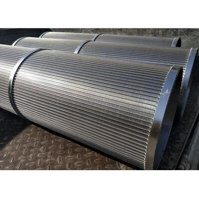 304 Stainless Steel Johnson Screen Filter , Water Treatment Wire Mesh Drum