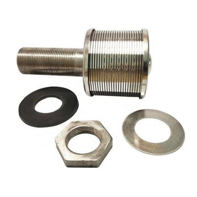 SS 316L Water Screen Filter Nozzle , Small Volume Weight Wedge Wire Strainer