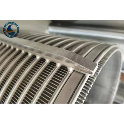 Wet Dry Separation Id 255mm Reverse Wedge Wire Screen Cylinder Filter Stainless Steel