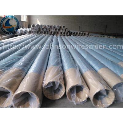 Full Welded Johnson Screen Pipe , Round Rod Based Vee Wire Screen