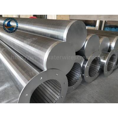 304 Stainless Steel Water Wire Screen , Johnson Screen With Flange End