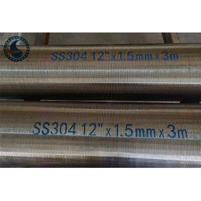 Collapse 100 Bar Water Well Screen Pipe Aisi 304 For 300 Meters Depth Well