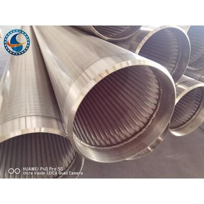 SS304 5.8m Rod Based Water Wire Screen Pipe 10" #20 Slot For Irrigation