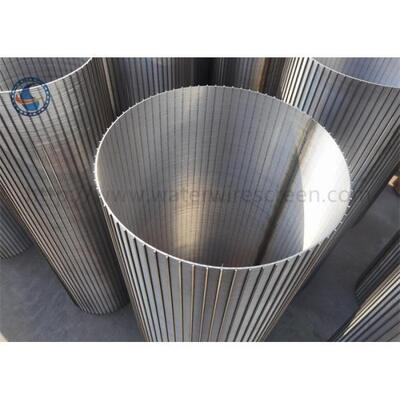V Shap Wire Wedge Wire Wound Rotary Drum Screen SUS 304 316l