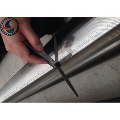 Anti Corrosion Wedge Wire Screen Pipe , Stainless Steel Wedge Wire Mesh Tube