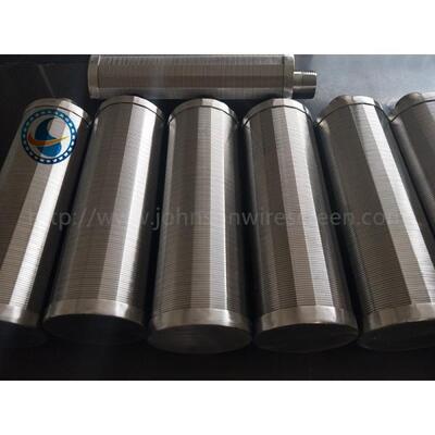 Stainless Steel 304 OD 76mm Wedge Wire Screen With M32 Male Thread