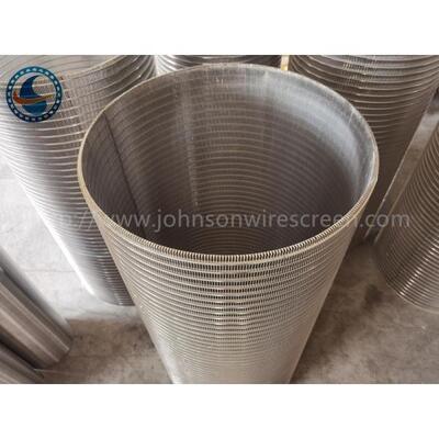Welded Ss 304 Wedge Wire Screen Filter 800 Micron Slot Opening Backwash
