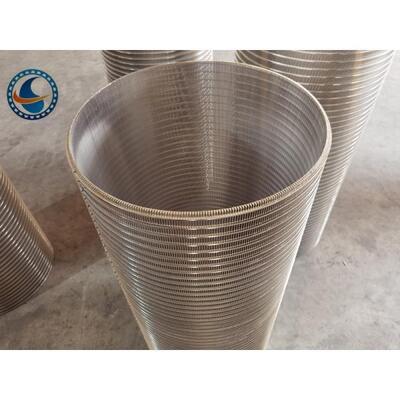 Welded Ss 304 Wedge Wire Screen Filter 800 Micron Slot Opening Backwash