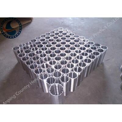 Welded Profile Wire Screen , Vee Shaped Wire Mesh Tube