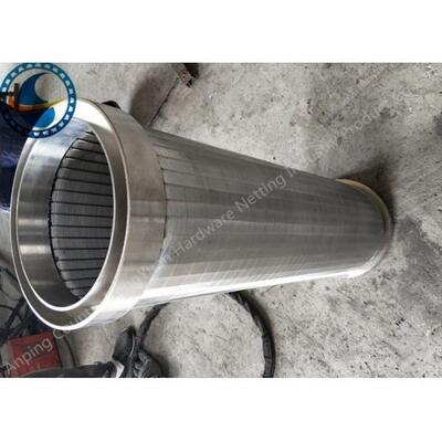 Large Open Area Wedge Wire Screen Pipe , Anti Wear Coutinuous Slot Screen
