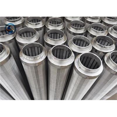 No Clogging Less Pressure Drop Wedge Wire Screen Pipe 0.02mm Slot