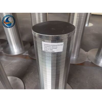 Ss304 Support Bar Sieve Drum 0.1mm Slot Wedge Wire Screen Pipe