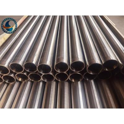Ss304 Support Bar Sieve Drum 0.1mm Slot Wedge Wire Screen Pipe