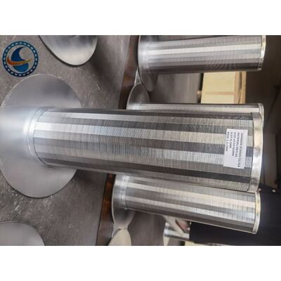 Ss304 Support Bar Sieve Drum 0.1mm Slot Wedge Wire Screen Pipe