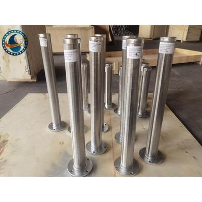 Ss304 Support Bar Sieve Drum 0.1mm Slot Wedge Wire Screen Pipe