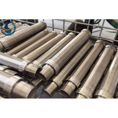 316l 38mm Diameter Wound Stainless Steel Wedge Wire Screen With Dn25 Male Threaded