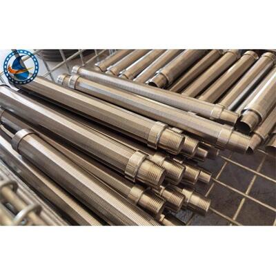 316l 38mm Diameter Wound Stainless Steel Wedge Wire Screen With Dn25 Male Threaded