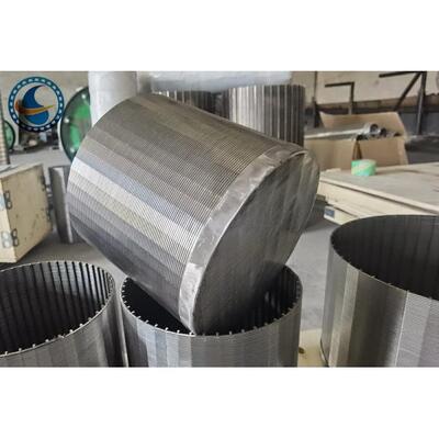 Welded Stainless Steel 0.3mm Slotted Wedge Wire Pipe Cylinder Type