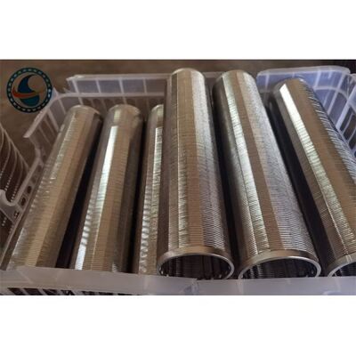 Welded Stainless Steel 0.3mm Slotted Wedge Wire Pipe Cylinder Type