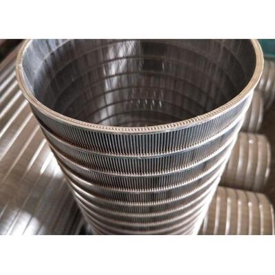 Cylindrical Ss 304 Wedge Wire Screen Pipe Welded From Inside To Outside Filter