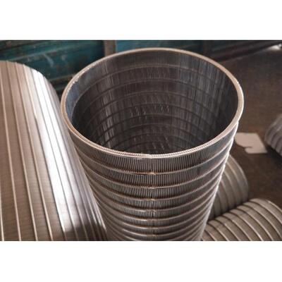 Cylindrical Ss 304 Wedge Wire Screen Pipe Welded From Inside To Outside Filter