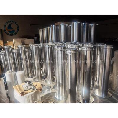 Ss304 Wire Wrapped Screen Pipe Pure Round Long Lasting Resistant Corrosion