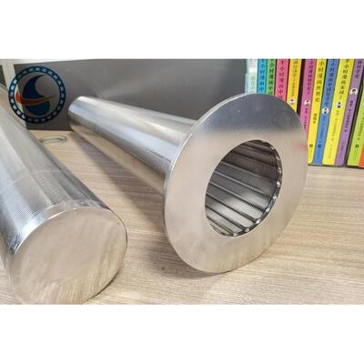 304 Stainless Steel Rod Based Continuous Slot Wedge Wire Mesh Filter Type From Outside To Inside Wire Shape 3*4.6mm V Shaped