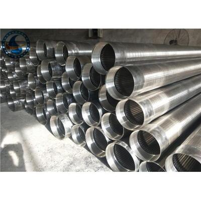 Stainless Steel 304 Continuous Slot Screen , Anti Corrosion Vee Wire Screen