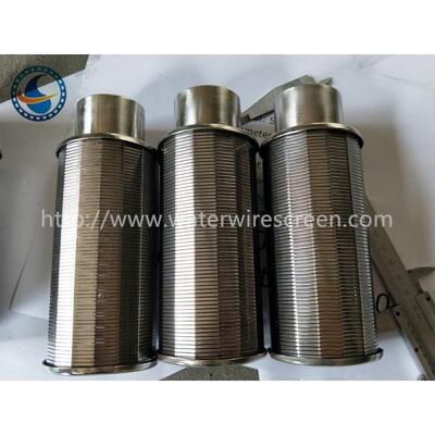 1" BSPT Female Threaded SS316L Continuous Slot Screen Nozzle For Resin Filter
