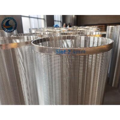 Length 1900mm Stainless Steel Vee Wire Screen Continuous Slot Opening
