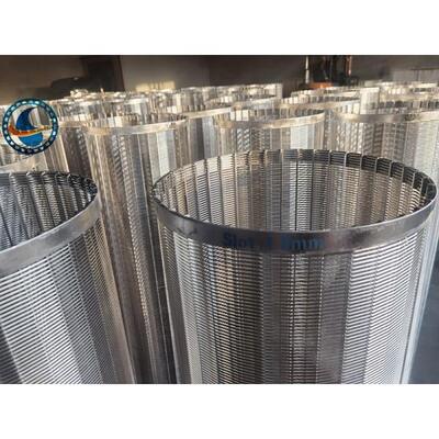 Length 1900mm Stainless Steel Vee Wire Screen Continuous Slot Opening