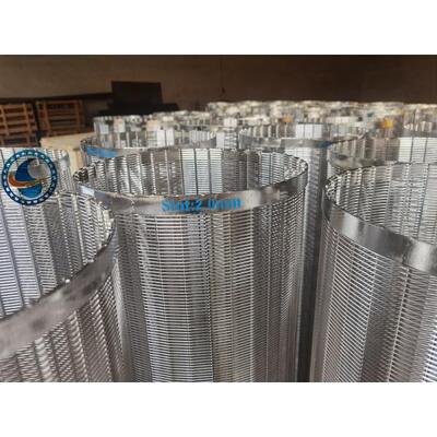 Length 1900mm Stainless Steel Vee Wire Screen Continuous Slot Opening