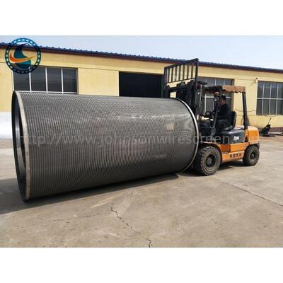 Fully Welded Rotary Drum Screen / Wedge Wire Screen Cylinders ISO Approval