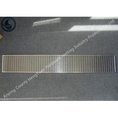 304 Flat Stainless Steel Wedge Wire Screen Panels Anti Corrosion 0.2mm Slot