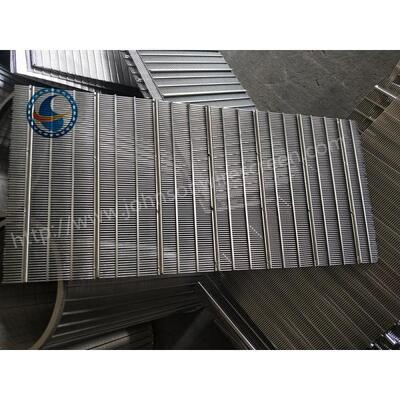 High Precision 304 Stainless Sieve Screen , Wedge Wire Sheets 1.25mm Slot Size