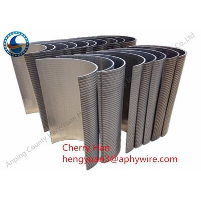 Stainless Steel Curved Wedge Wire Screen Plate Filter , Arc Screen High Efficiency