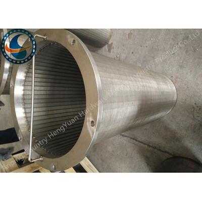 Closed Up Drum Screen Filter , Wedge Wire Sieve Filters High Efficiency