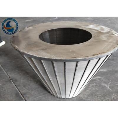 50 Micron Reverse Flange Rotary Screen Drum , Wedge Wire Screen Drum Oil / Gas / Liquid Filtration