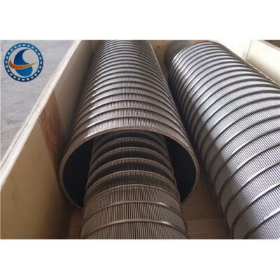 50 Micron Reverse Flange Rotary Screen Drum , Wedge Wire Screen Drum Oil / Gas / Liquid Filtration
