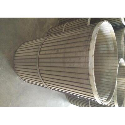 Industrial Rotary Screen Drum , Welded Wedge Wire Cylinder Screen