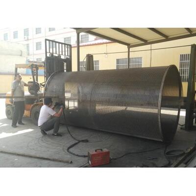 Stainless Steel 316L Rotary Screen Drum Wire Strainer Basket 520 Mm Diameter